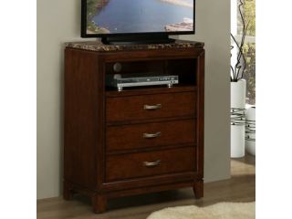 Homelegance Bleeker 3 Drawer TV Chest w/ Faux Marble Top