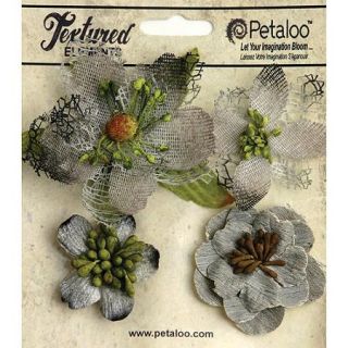 Mixed Textured Blossoms, 4 Pack