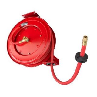 TEKTON Retractable Air Hose Reel with 1/2 in. ID by 50 ft. Rubber Air Hose (250 PSI) 46791