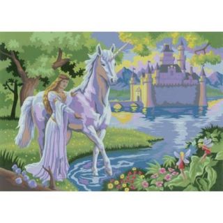 Junior Large Paint By Number Kit 15 1/4" X 11 1/4" Fairy Castle