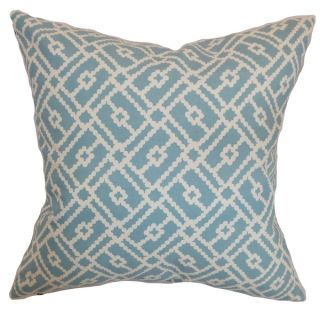 Majkin Turquoise Geometric Down Filled Throw Pillow