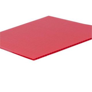 48 in. x 96 in. x 0.157 in. Red Corrugated Plastic Sheet (10 Pack) COR4896 RD