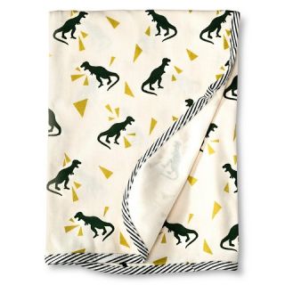Baby Nay T Rex Single Layer Blanket   Light Cream One Size