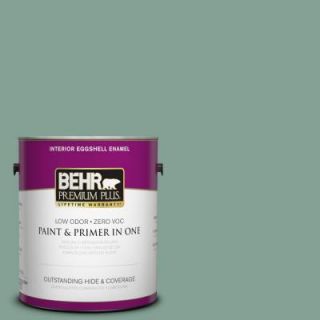 BEHR Premium Plus 1 gal. #S420 4 Australian Jade Eggshell Enamel Interior Paint 240001