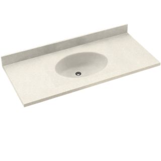Swanstone Chesapeake Bisque Solid Surface Integral Single Sink Bathrrom Vanity Top (Common 49 in x 22 in; Actual 49 in x 22 in)
