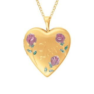 Gold over Silver Heart shaped Flower and Love Locket  