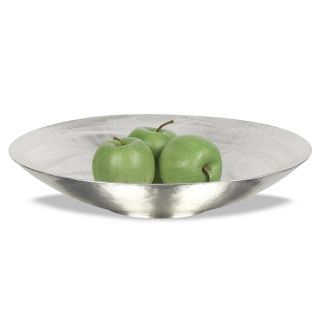 Silver plated White Alabaster Glass Serving Bowl