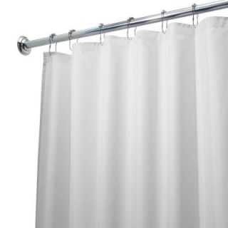 interDesign Poly Waterproof Extra Wide Shower Curtain Liner in White 15462