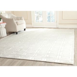 Safavieh Hand knotted Mirage Pearl White Viscose Rug (6 x 9
