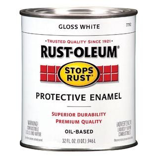 Rust Oleum Stops Rust Quart Gloss White   7792 504