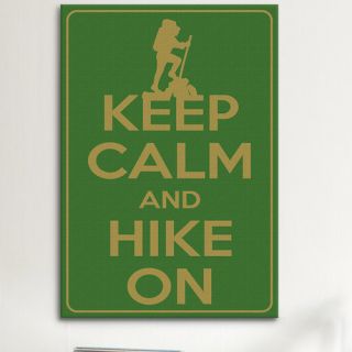 Keep Calm and Hike On Textual Art on Canvas by iCanvas