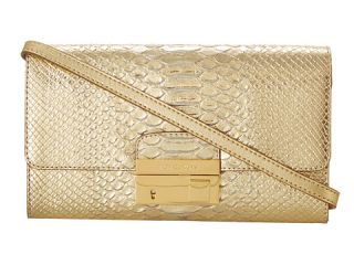 michael kors collection gia clutch pale gold