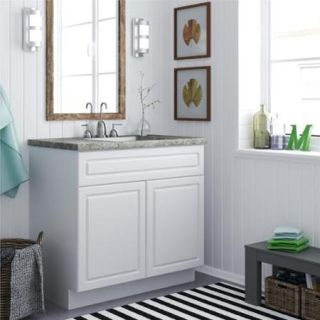 Altra 36 inch White Stipple Bath Vanity Cabinet
