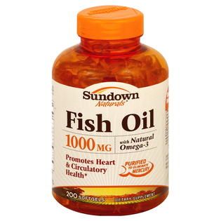 Sundown Fish Oil, 1000 mg, Softgels, 200 softgels   Health & Wellness