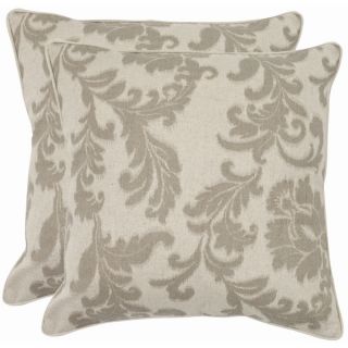 Safavieh Acanthus Leaves 22 inch Ivory/ Slate Blue Decorative Pillows