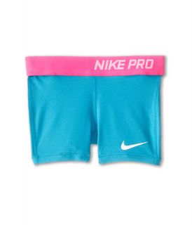 Nike Kids Pro Short (Little Kids/Big Kids) Blue Lagoon/Pink Pow/White