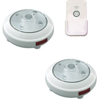 Rite Lite 5 LED Puck Light with Remote, 2 Pack, White