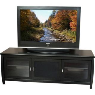 TechCraft Black TV Stand with Storage, for TVs up to 65"