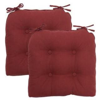 Hampton Bay Red Tweed Rapid Dry Deluxe Tufted Outdoor Seat Cushion (2 Pack) 7358 02222400