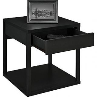 Dorel Home Furnishings End Table With Drawers Black   Home   Furniture