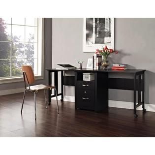 Dorel Home Furnishings 2 Person Espresso Folding Desk   Home