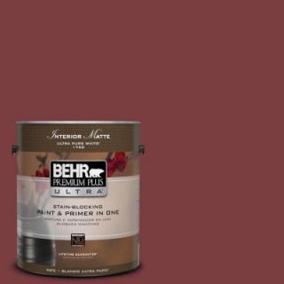 BEHR Premium Plus Ultra 1 gal. #S H 140 Cinnamon Cherry Flat/Matte Interior Paint 175301