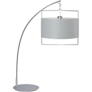 Illumine 1 Light Satin Nickel/Polished Chrome Table Lamp White Fabric Shade HD MA7000207