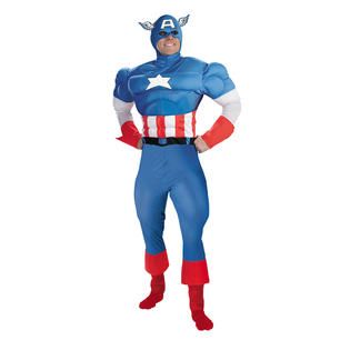 Disguise Men’s Captain America Deluxe Muscle Halloween Costume Size