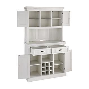 Home Styles Distressed White Nantucket Buffet and Hutch   Home