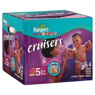 Pampers Cruisers Diapers, Size 4 (22 37 lb), Sesame Street, 80 diapers