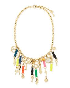MARC by Marc Jacobs Bow Tie Charm Mash Up Necklace, Multicolor