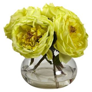 Nearly Natural Fancy Rose with Vase