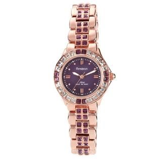 Armitron Ladies Gold Tone Band Mother of Pearl Dial with Crystal