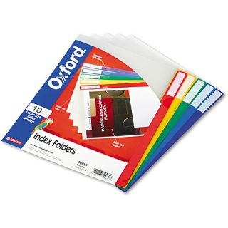 Pendaflex Clear Poly Index Folders, Letter, Assorted Colors, 10/Pack