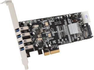 VANTEC Dual Chip 4 Port Dedicated 5Gbps USB 3.0 PCIe Host Card Model UGT PCE430 2C