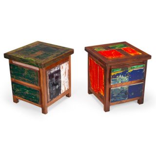 Go Fish Reclaimed Wood Side Table by EcoChic Lifestyles