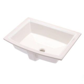 KOHLER Archer Vitreous China Undermount Bathroom Sink with Overflow Drain in Biscuit with Overflow Drain K 2355 96