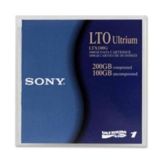 Sony Lto Data Cartridge, 100/200gb   Lto 1   100 Gb [native] / 200 Gb [compressed]   1998.03 Ft Tape Length   1 Pack (ltx100g 4)