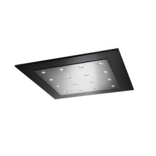 Philips Matrix 16 Light Brushed Nickel LED Ceiling Fixture with Integrated Flush Clear Glass Shade 407421148