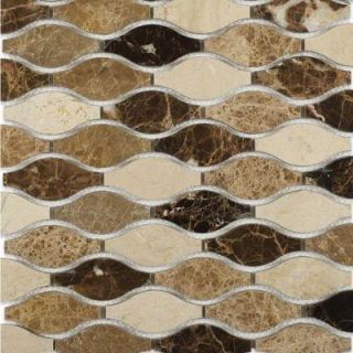 Splashback Tile Micro Thistle Sprout 12 in. x 12 in. x 8 mm Glass and Marble Mosaic Tile MICRO THISTLE SPROUT