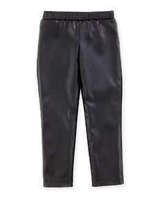 Milly Minis Faux Leather Leggings, Black, Girls 8 12