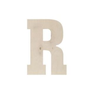 Baltic Birch Collegiate Font Letters & Numbers 13.5" Letter R