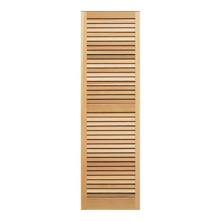 Southern Shutter Company 2 Pack Raw Cedar Louvered Wood Exterior Shutters (Common 15 in x 59 in; Actual 15 in x 59 in)