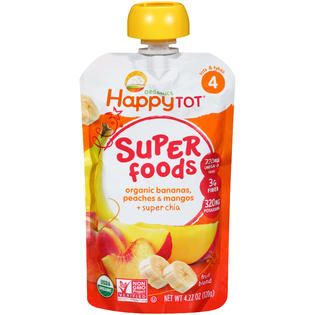 Happy Tot Organic Superfoods Bananas, Peaches & Mangos Baby Food