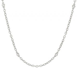 Judith Ripka Sterling 20 Textured Link Toggle Necklace —