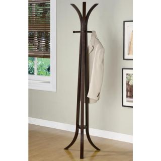 Curved Cappuccino Wood Coat Rack   17438280   Shopping