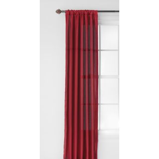 Style Selections Clavell 84 in Red Polyester Rod Pocket Light Filtering Single Curtain Panel