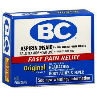 BC  Pain Reliever/Fever Reducer, Original Formula, Powders, 50 powders