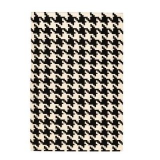 Home Decorators Collection Houndstooth Black 3 ft. x 5 ft. Area Rug 0166910210