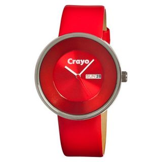 Crayo Button Watch with Day and Date Display